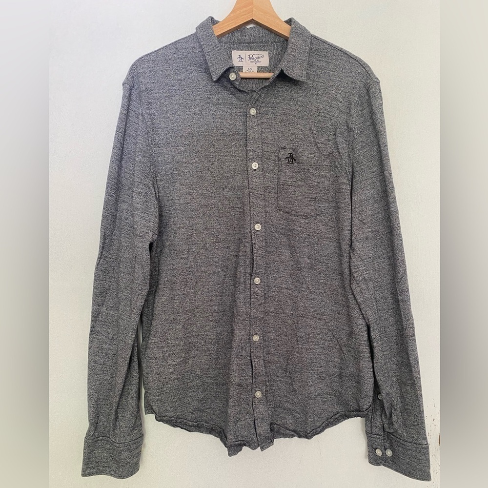 Original Penguin by Munsingwear Gray Button Down Size Large